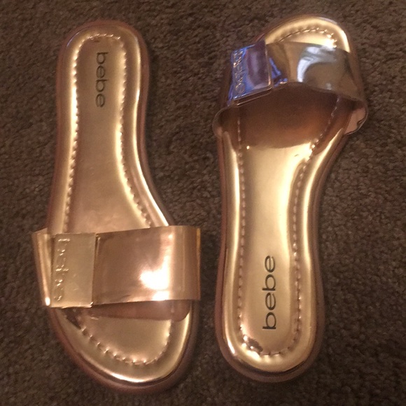 bebe gold slides